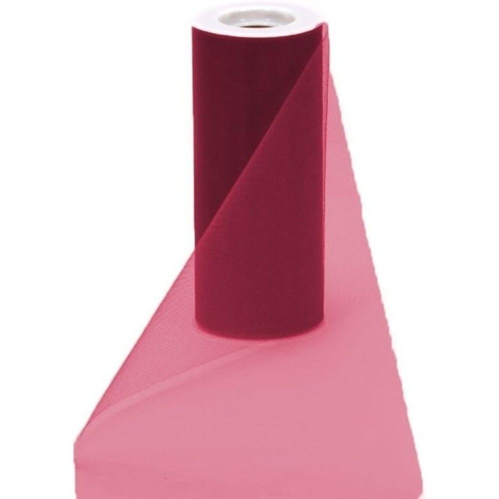 New Offray Tulle Craft Ribbon 6 inch by 25 feet spool burgandy